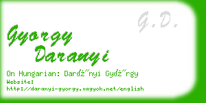 gyorgy daranyi business card